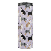 Australische Schäferknochen und -paws Thermosbecher (Rückseite)