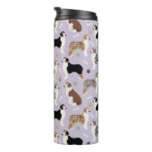 Australische Schäferknochen und -paws Thermosbecher (Nach rechts gedreht)