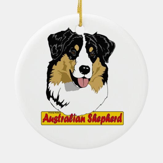 Australische Schäferverzierung Keramik Ornament (Hinten)