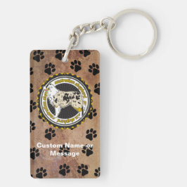Australische Schafhirte Paws Dog Breed Lover Custo Schlüsselanhänger