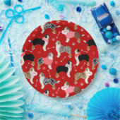 Australische Schepherd Valentine Musterpapierplatt Pappteller (Party)