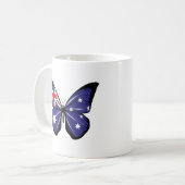 Australische Schmetterlingsflagge Kaffeetasse (Vorderseite Links)