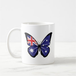 Australische Schmetterlingsflagge Kaffeetasse