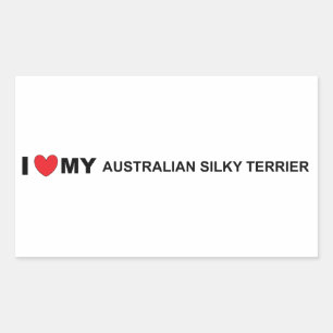 australische seidene Liebe Rechteckiger Aufkleber