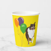 Australische Shelpherie und Party Balloons Pappbecher (Rückseite)