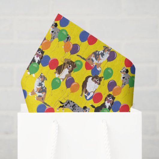 Australische Shelpherie und Party Balloons Seidenpapier (Geschenktüte)