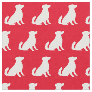 Australische Shepherd Dog Silhouette Pet Aussie Re Stoff