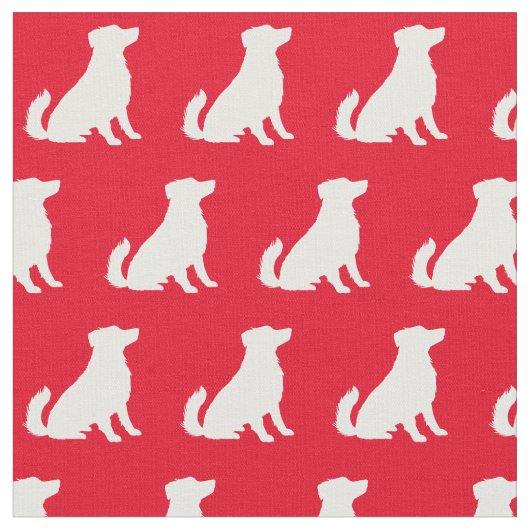 Australische Shepherd Dog Silhouette Pet Aussie Re Stoff (Nahaufnahme)