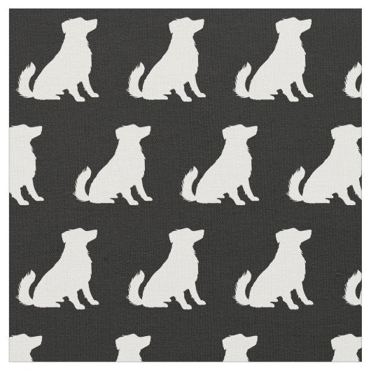 Australische Shepherd Dog Silhouette Pet Aussie Stoff (Nahaufnahme)