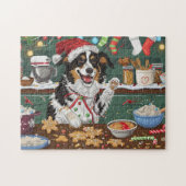 Australische Shepherd Holiday Backend Weihnachten Puzzle (Horizontal)