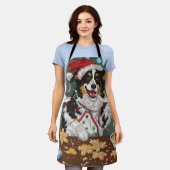 Australische Shepherd Holiday Backend Weihnachten Schürze (Getragen)