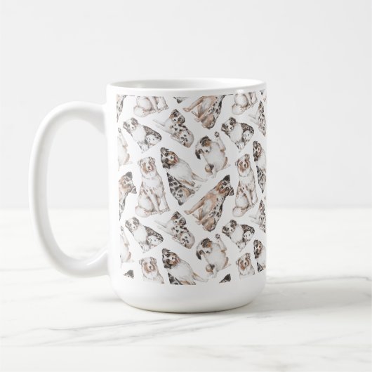 Australische Shepherd Keramik Tasse (Links)