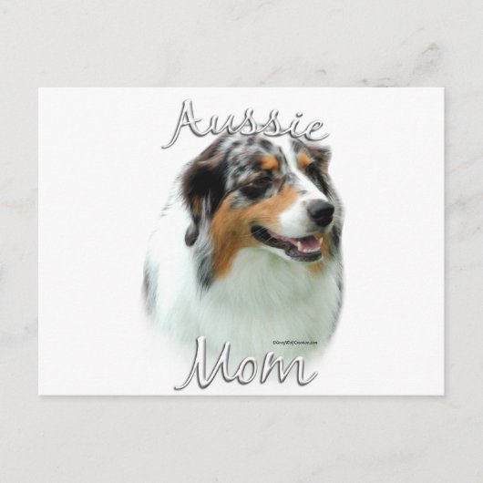 Australische Shepherd Mama 2 Postkarte (Vorderseite)