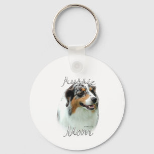 Australische Shepherd Mama 2 Schlüsselanhänger