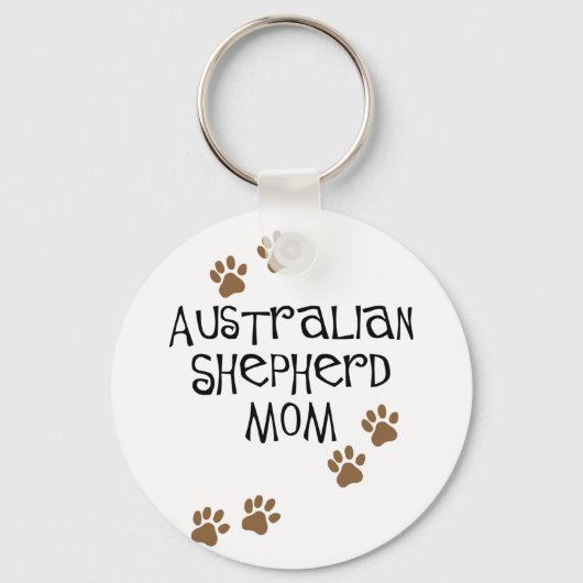 Australische Shepherd-Mama Schlüsselanhänger (Vorderseite)