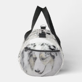 Australische Shepherd Painting Blue Merle Dog Art Duffle Bag (Rechts)