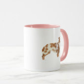 Australische Shepherd Red Merle Tasse (VorderseiteRechts)