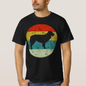 Australische Shepherd Retro Vintage Silhouette T-Shirt (Vorderseite)