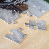 Australische Shepherd Riding Motorrad Weihnachten Puzzle (Seite)