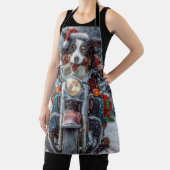 Australische Shepherd Riding Motorrad Weihnachten Schürze (InSitu)