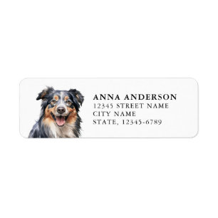 Australische Shepherd-Rücksendeadressen-Aufkleber