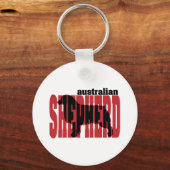 Australische Shepherd-Silhouette Schlüsselanhänger (Vorderseite)