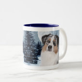 Australische Shepherd-Tasse Zweifarbige Tasse (VorderseiteRechts)