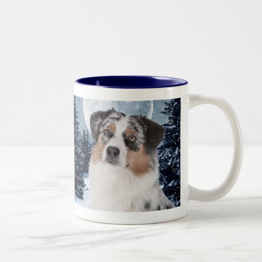 Australische Shepherd-Tasse Zweifarbige Tasse (Rechts)