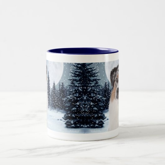 Australische Shepherd-Tasse Zweifarbige Tasse (Mittel)