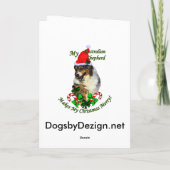 Australische Shepherd Weihnachtsgeschenke Feiertagskarte (Rückseite)