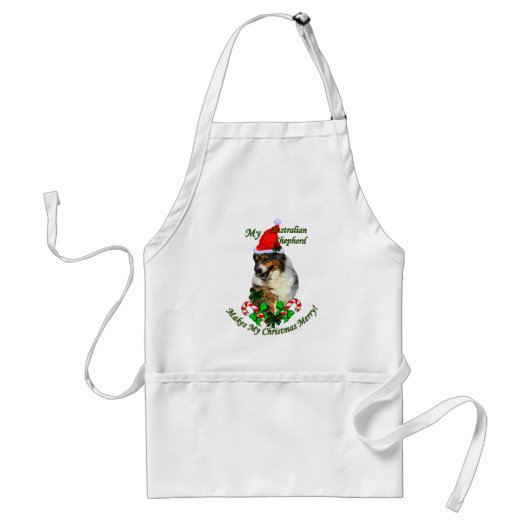 Australische Shepherd Weihnachtsgeschenke Schürze (Vorne)