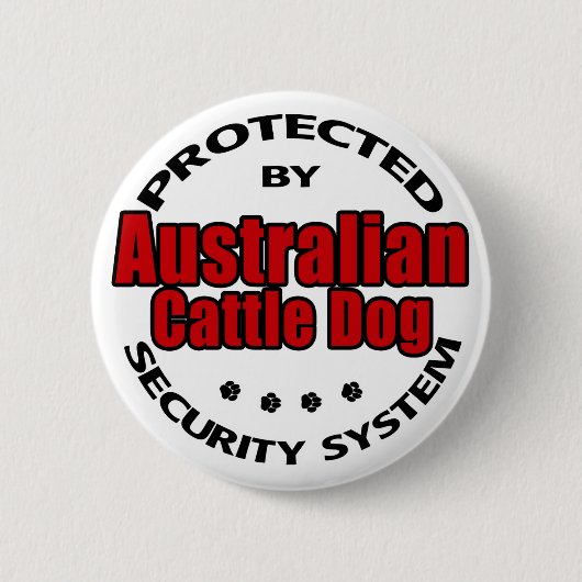 Australische Sicherheit von Rinderhunden Button (Vorderseite)
