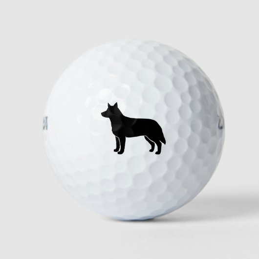 Australische Silhouette für Rinderhunde Golfball (Vorderseite)