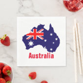 Australische Silhouette, gekennzeichnet Serviette (Beispiel)