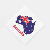 Australische Silhouette, gekennzeichnet Serviette (Ecke)