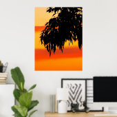 Australische Silhouette Sunset Sky Print Poster (Heimbüro)