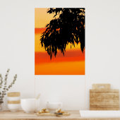 Australische Silhouette Sunset Sky Print Poster (Küche)