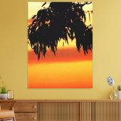 Australische Silhouette Sunset Wrapped Canvas Leinwanddruck (Insitu (Wohnzimmer))