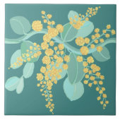 Australische Silver Wattle blüht Keramik Tile Fliese (Vorderseite)