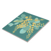 Australische Silver Wattle blüht Keramik Tile Fliese (Seite)