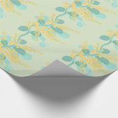 Australische Silver Wattle Blüten Geschenkpapier (Ecke)