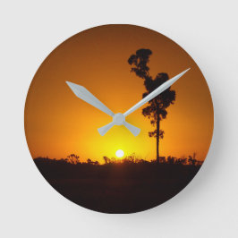 Australische Sonnenuntergangsuhr Runde Wanduhr