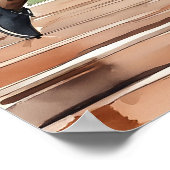 Australische Sprinter Wasserfarben Print Poster (Ecke)