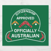 Australische Staatsbürgerschaft | Aussie Citizensh Schaumweinetikett (Einzelnes Label)