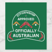 Australische Staatsbürgerschaft | Aussie Citizensh Weinetikett (Einzelnes Label)