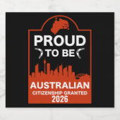 Australische Staatsbürgerschaft Bierflaschenetikett (Einzelnes Label)