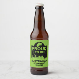 Australische Staatsbürgerschaft Bierflaschenetikett