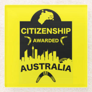 Australische Staatsbürgerschaft Glasuntersetzer