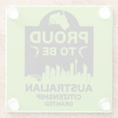 Australische Staatsbürgerschaft Glasuntersetzer (Rückseite)