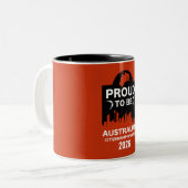 Australische Staatsbürgerschaft Zweifarbige Tasse (Vorderseite Links)